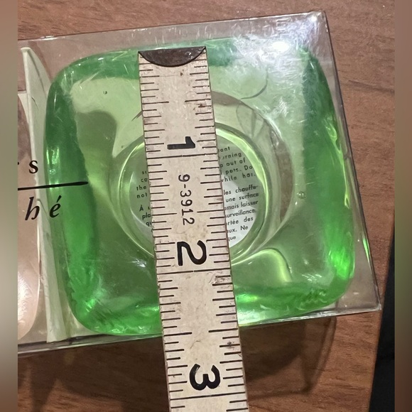 VTG Set of 3 Pier 1 Imports Glass Tea Light Holders Blue Pink Green NIB - Picture 11 of 11